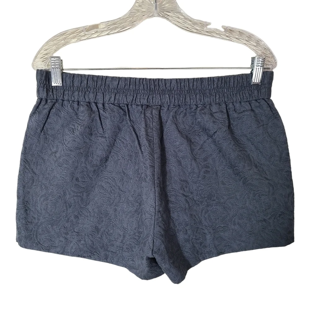 J. Crew Factory tapestry textured cotton pull on shorts blue 3